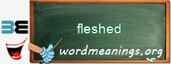 WordMeaning blackboard for fleshed